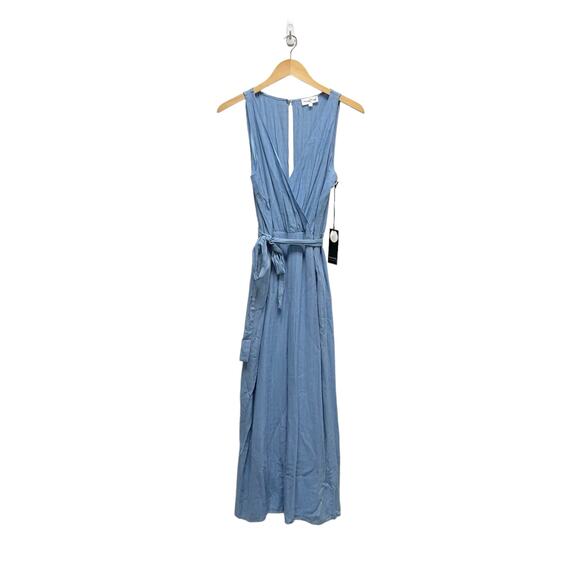NWT Privacy Please Cardiff Rayon Jumpsuit in Blue Women’s Size Medium - Picture 3 of 10